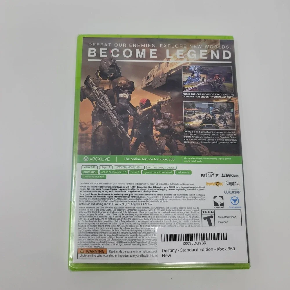 Destiny Standard Edition Xbox 360 Sealed Video Game Bungie Activision Shooter